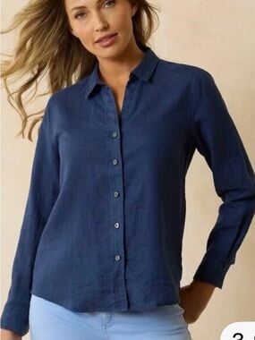 Tommy Bahama Deep Navy Button-Down Women's Shirt